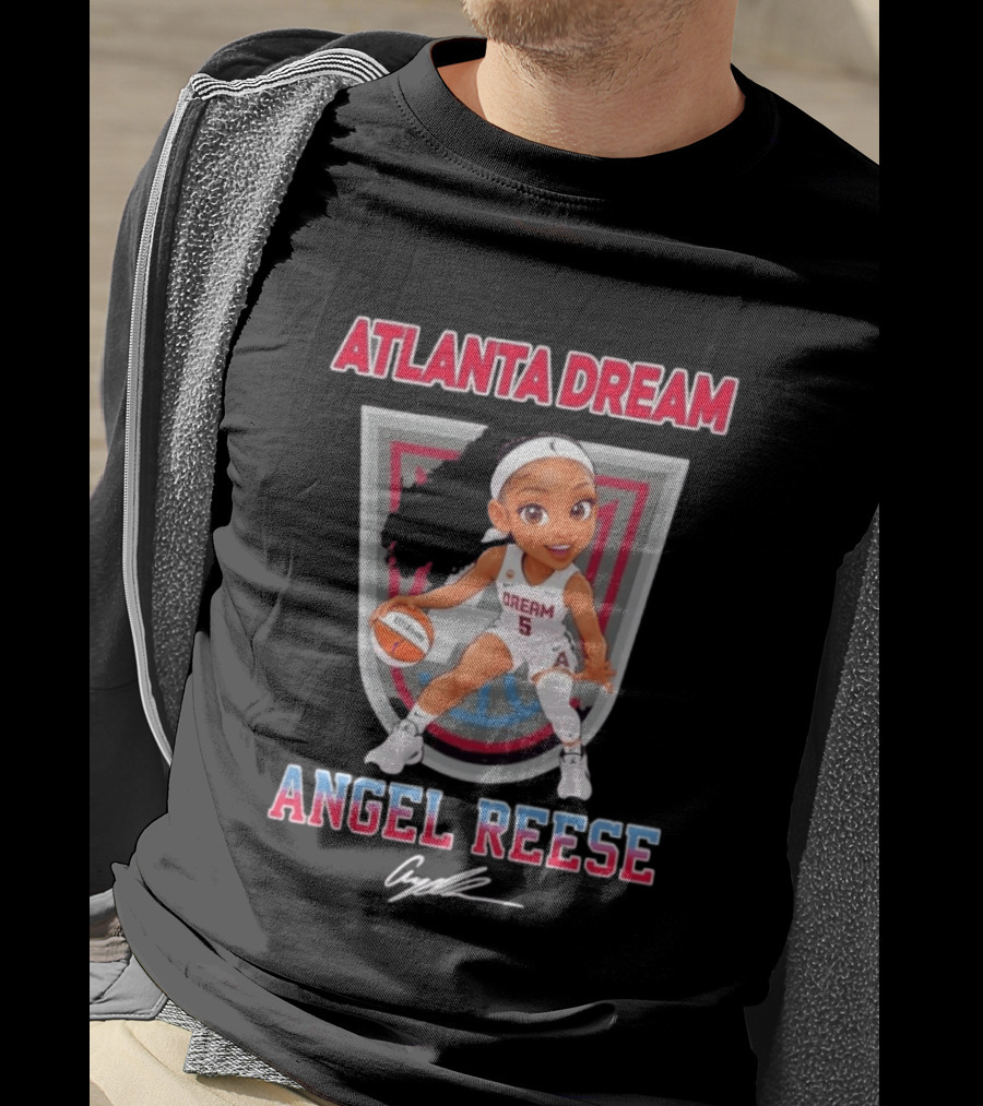 Atlanta Dream Angel Reese No 5 Chibi Basketball T-Shirt