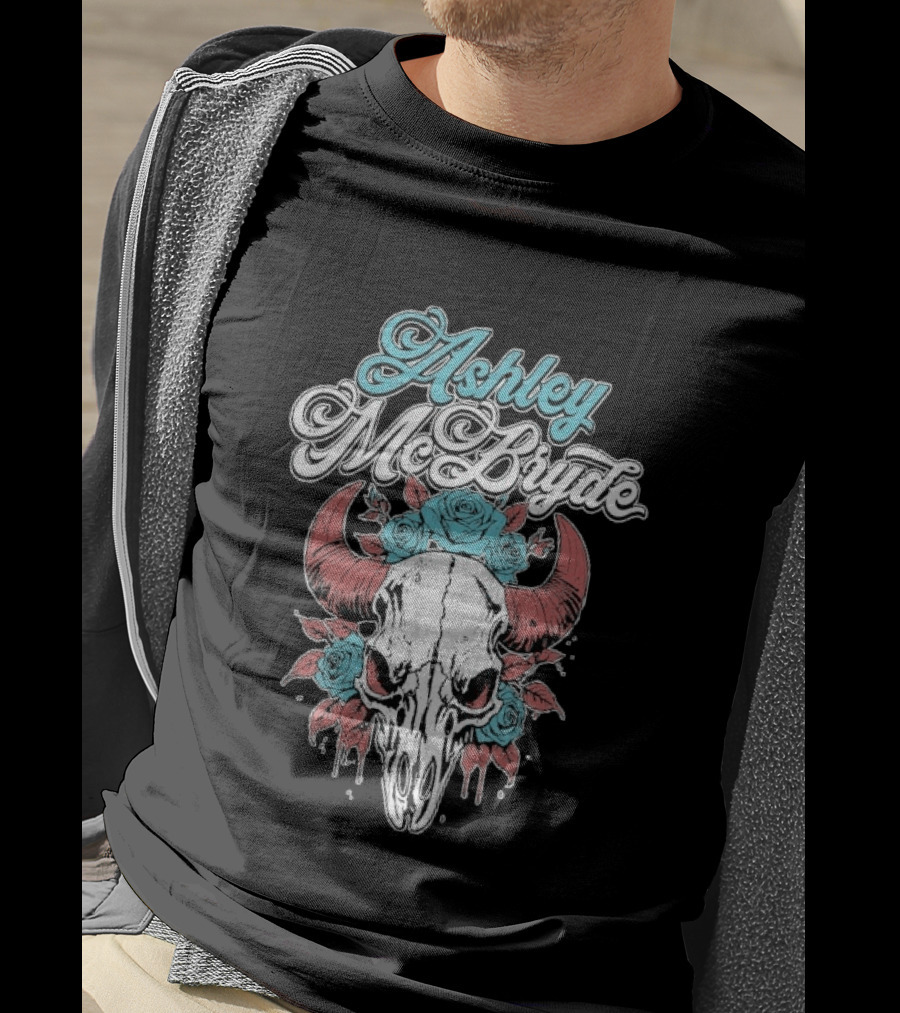 Ashley McBryde Skull Roses Floral T-Shirt