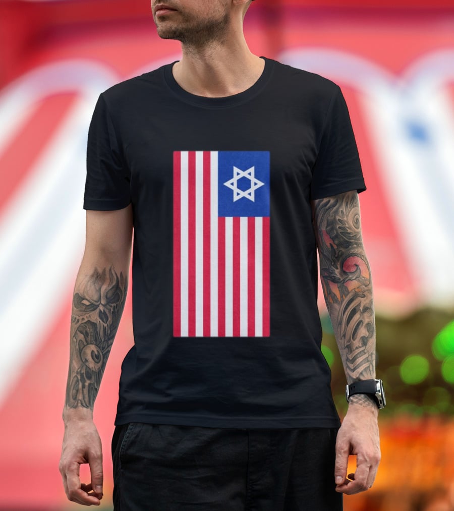 Hyde Force Store Very Serious Marine Casualty USA Israel Flag T-Shirt