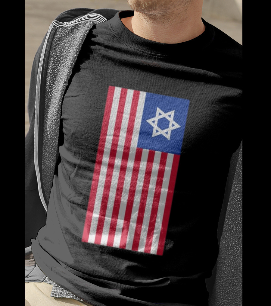 Hyde Force Store Very Serious Marine Casualty USA Israel Flag T-Shirt