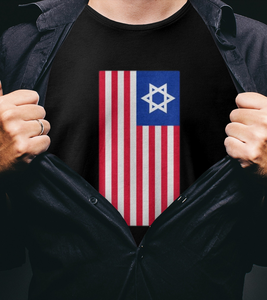 Hyde Force Store Very Serious Marine Casualty USA Israel Flag T-Shirt