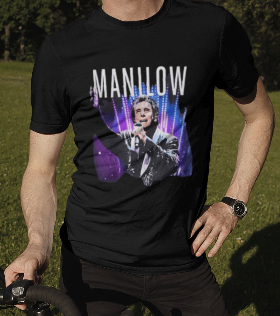 Manilow Concert Tour Photo With Microphone And Lights T-Shirt
