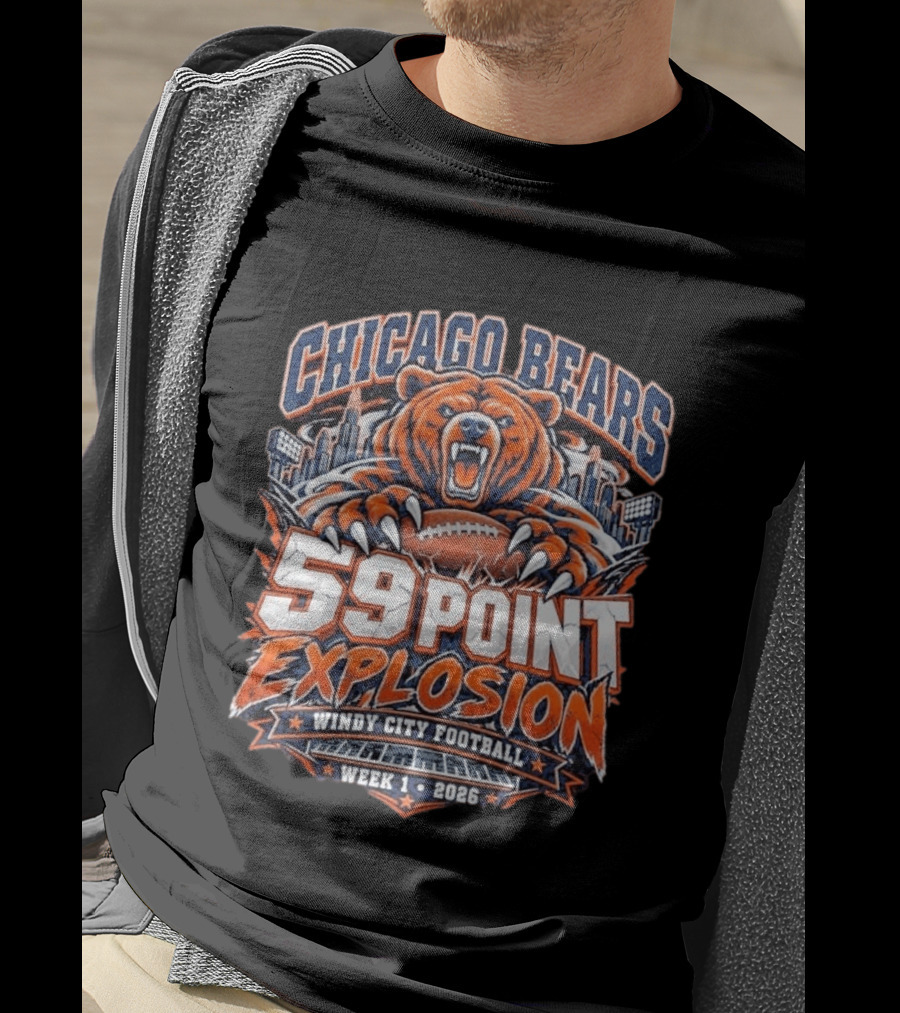 Chicago Bears 59 Point Explosion Windy City Football Week 1 2026 T-Shirt