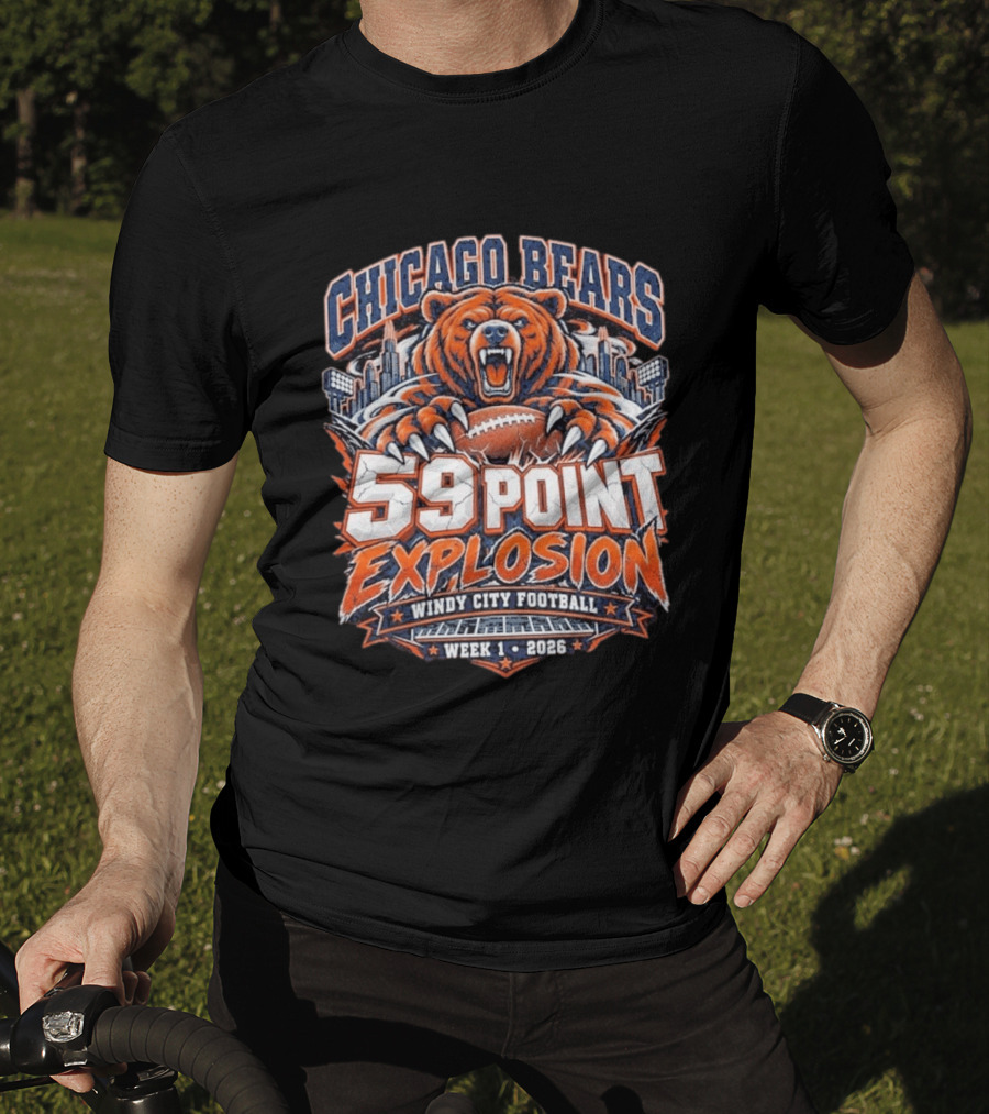 Chicago Bears 59 Point Explosion Windy City Football Week 1 2026 T-Shirt