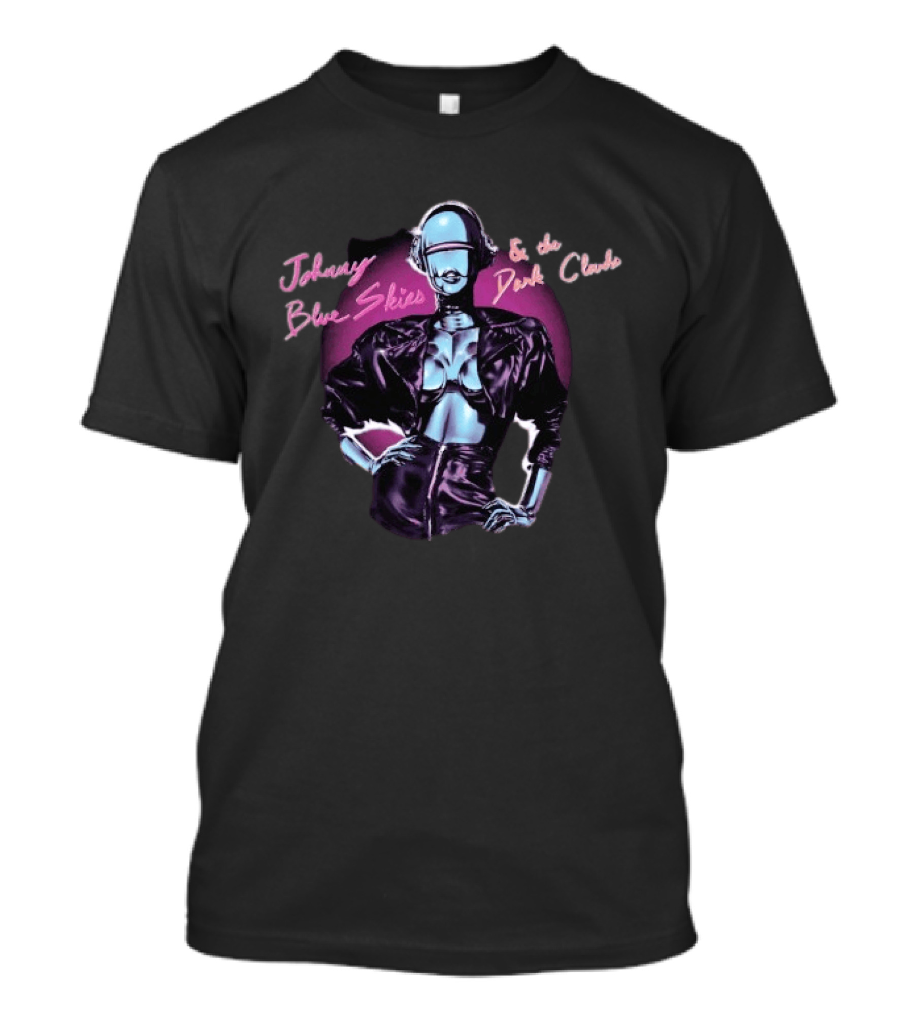 Johnny Blue Skies And The Dark Clouds Cyborg Party Futuristic T-Shirt