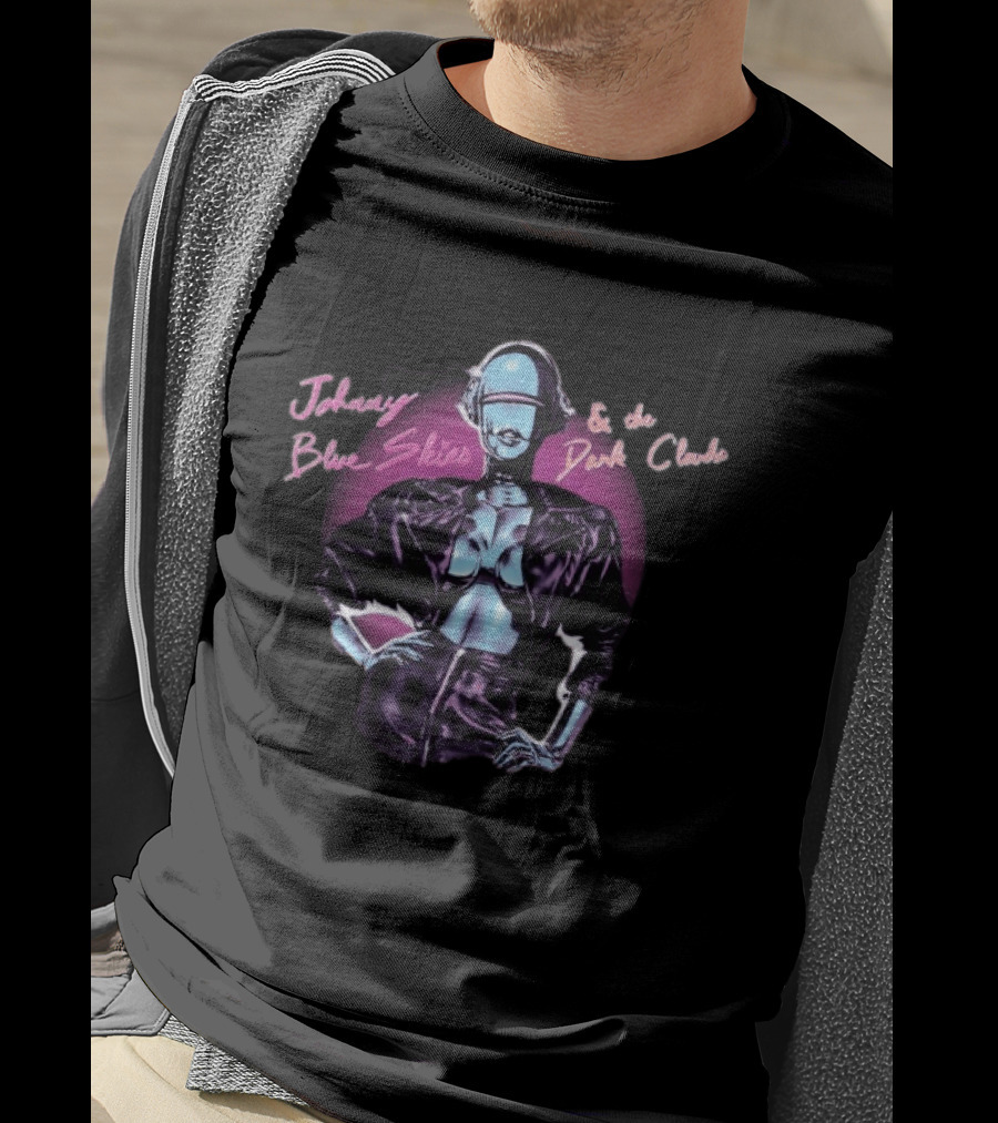Johnny Blue Skies And The Dark Clouds Cyborg Party Futuristic T-Shirt