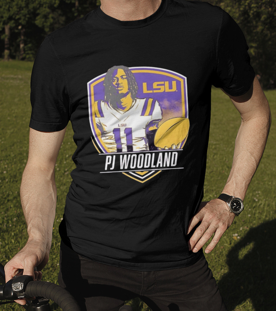 LSU Tigers Football PJ Woodland No 11 T-Shirt