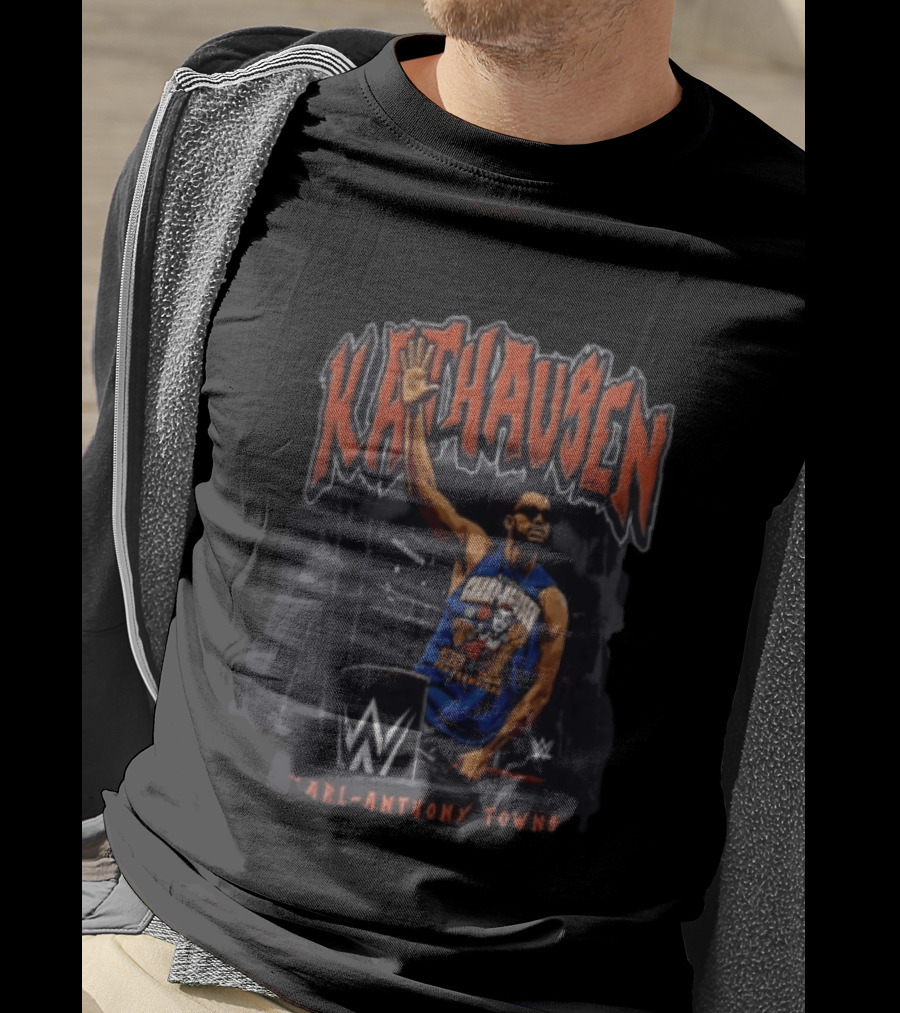 KATHausen Karl Anthony Towns WWE T-Shirt