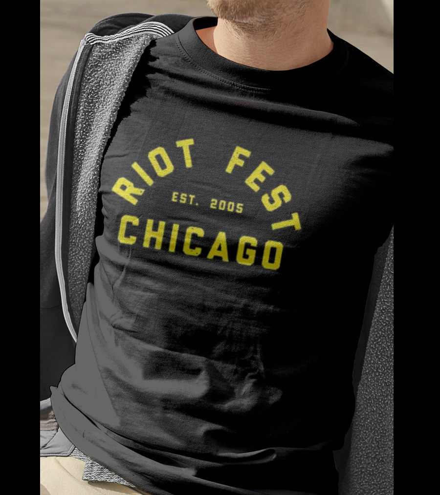 Riot Fest Chicago Est 2005 Yellow Lineup 2026 Riot Brand Store T-Shirt