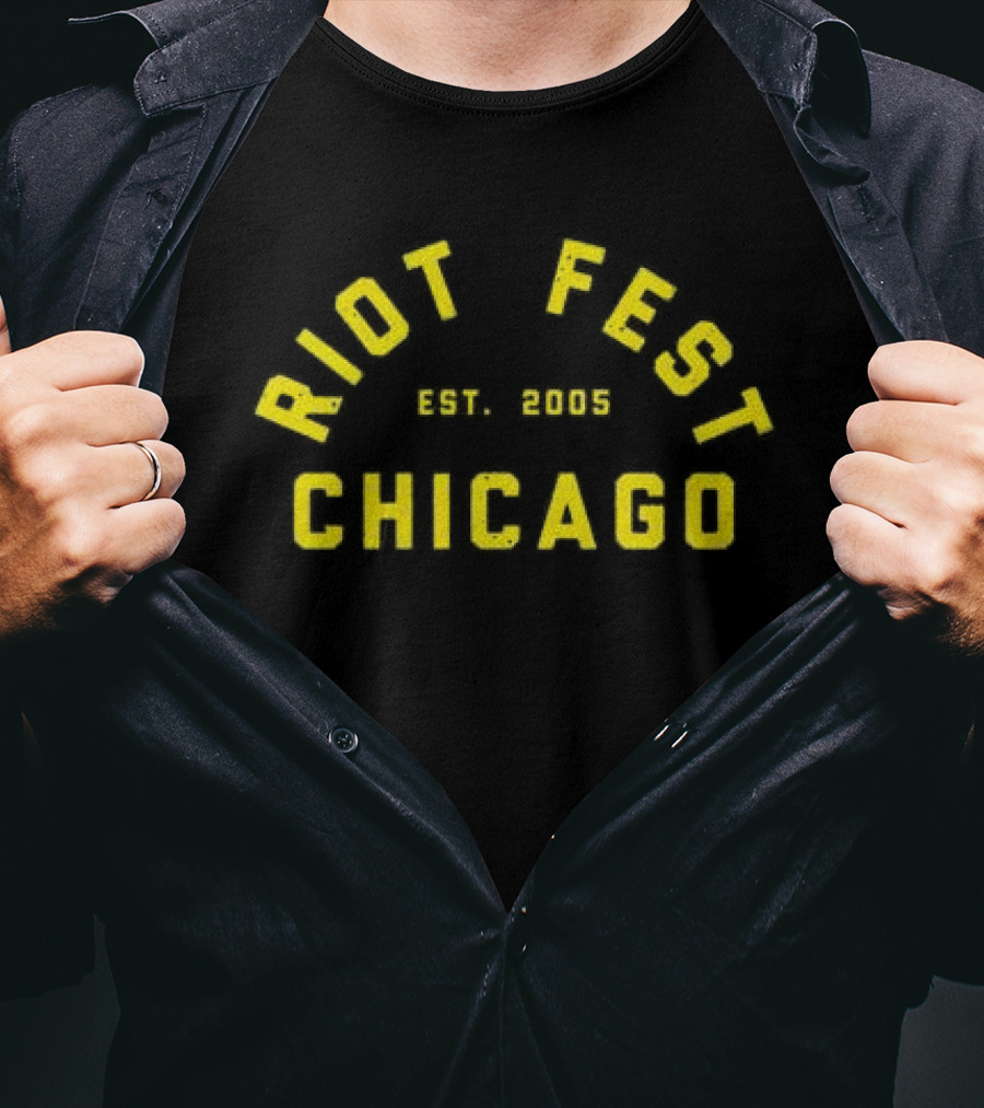 Riot Fest Chicago Est 2005 Yellow Lineup 2026 Riot Brand Store T-Shirt