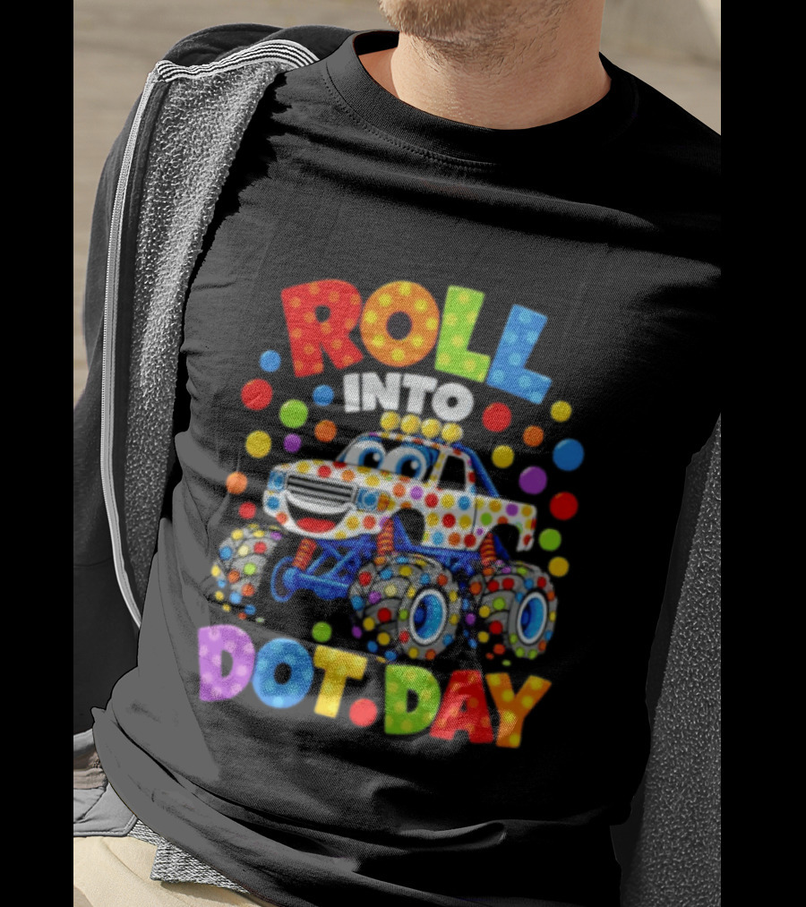 Roll Into Dot Day Colorful Polka Dot Car Fun T-Shirt