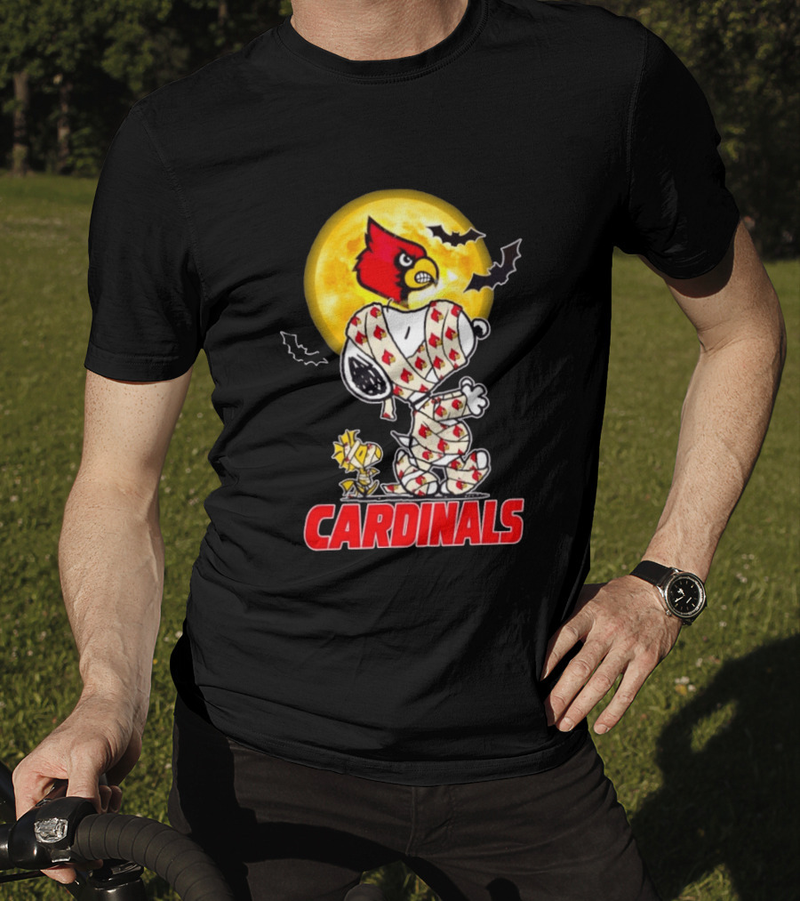 Louisville Cardinals Snoopy Woodstock Mummy Halloween T-Shirt