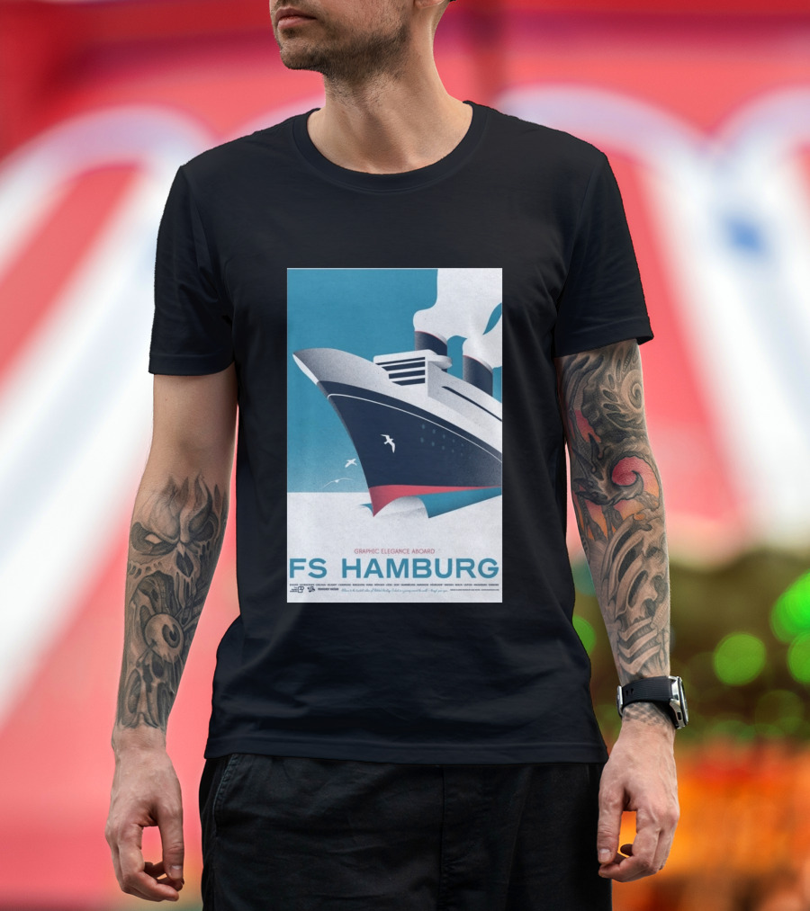 FS Hamburg Graphic Elegance Aboard Travel Maritime T-Shirt