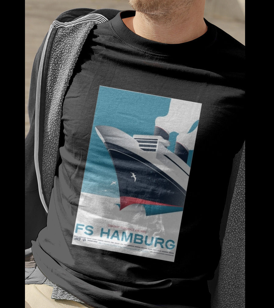 FS Hamburg Graphic Elegance Aboard Travel Maritime T-Shirt