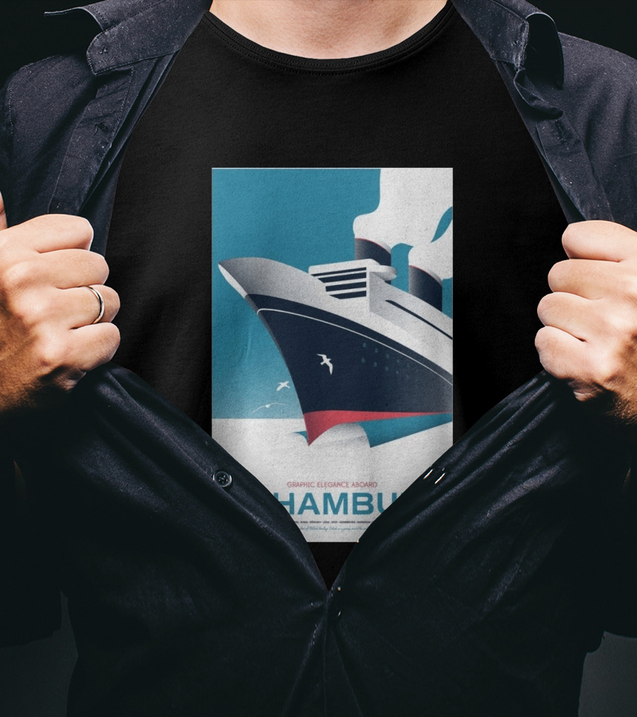 FS Hamburg Graphic Elegance Aboard Travel Maritime T-Shirt