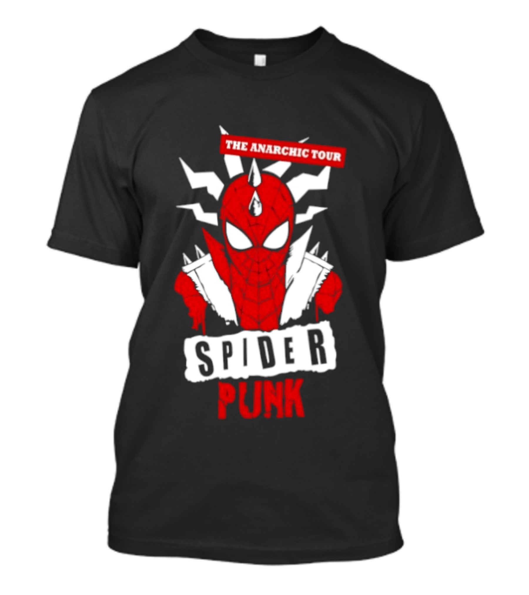 Spider Punk The Anarchic Tour Comic Style Spiked Hero T-Shirt