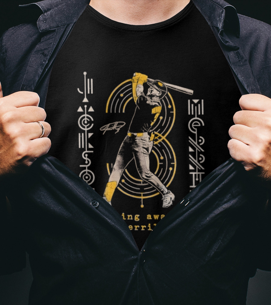 Swing Away Jackson Merrill Padres Baseball T-Shirt