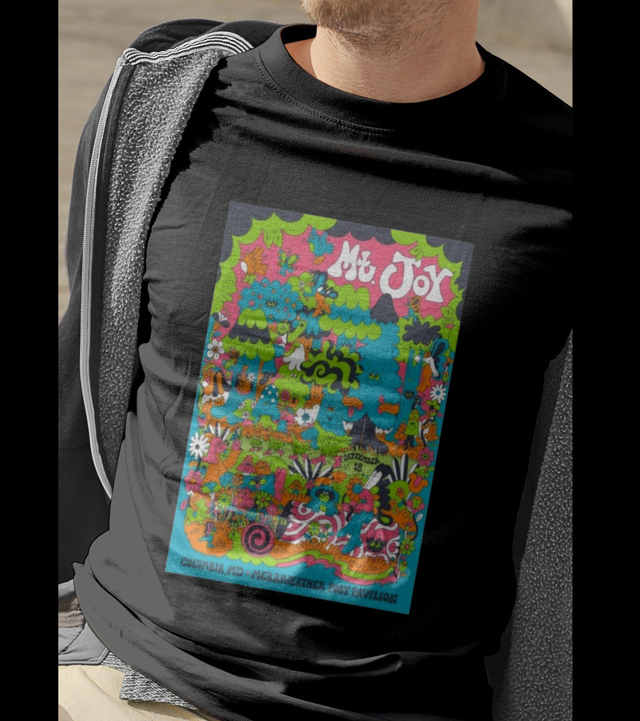 Mt. Joy September 18 Columbia MD Merriweather Post Pavilion Psychedelic Forest Concert T-Shirt