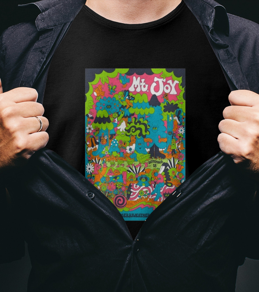 Mt. Joy September 18 Columbia MD Merriweather Post Pavilion Psychedelic Forest Concert T-Shirt