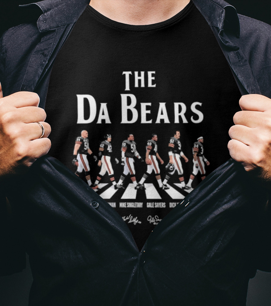 The Da Bears Brian Urlacher Sid Luckman Mike Singletary Gale Sayers Dick Butkus Walter Payton Abbey Road T-Shirt