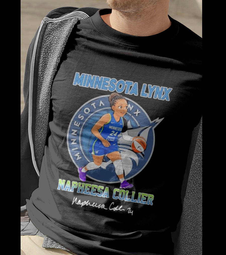 Minnesota Lynx Napheesa Collier 24 Chibi Basketball Player T-Shirt