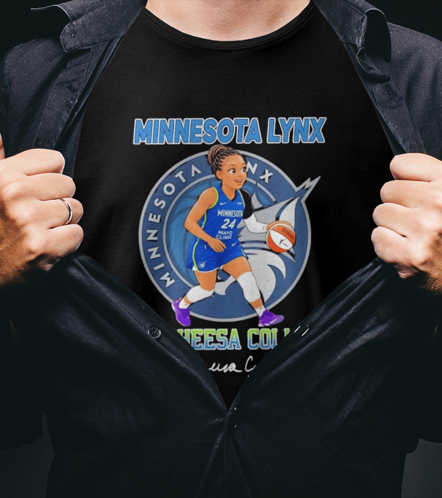 Minnesota Lynx Napheesa Collier 24 Chibi Basketball Player T-Shirt