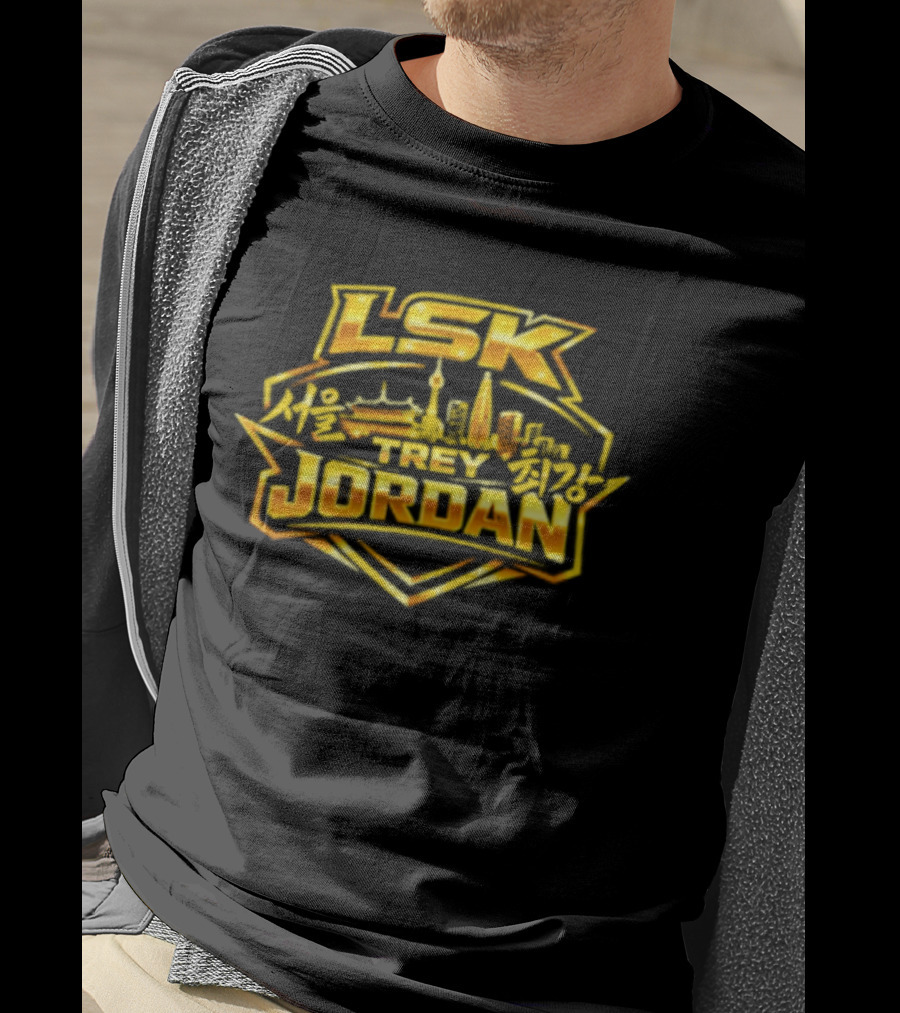 LSK Jordan Gold Skyline Retro Vibes T-Shirt