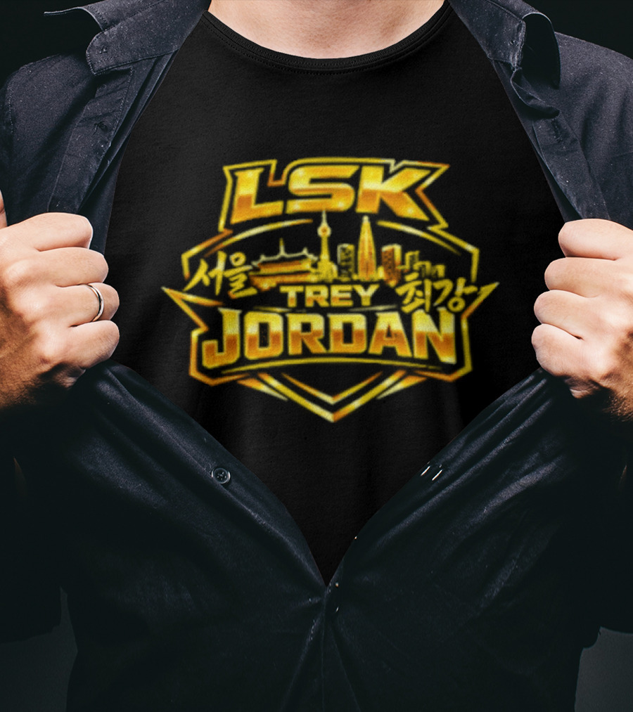 LSK Jordan Gold Skyline Retro Vibes T-Shirt