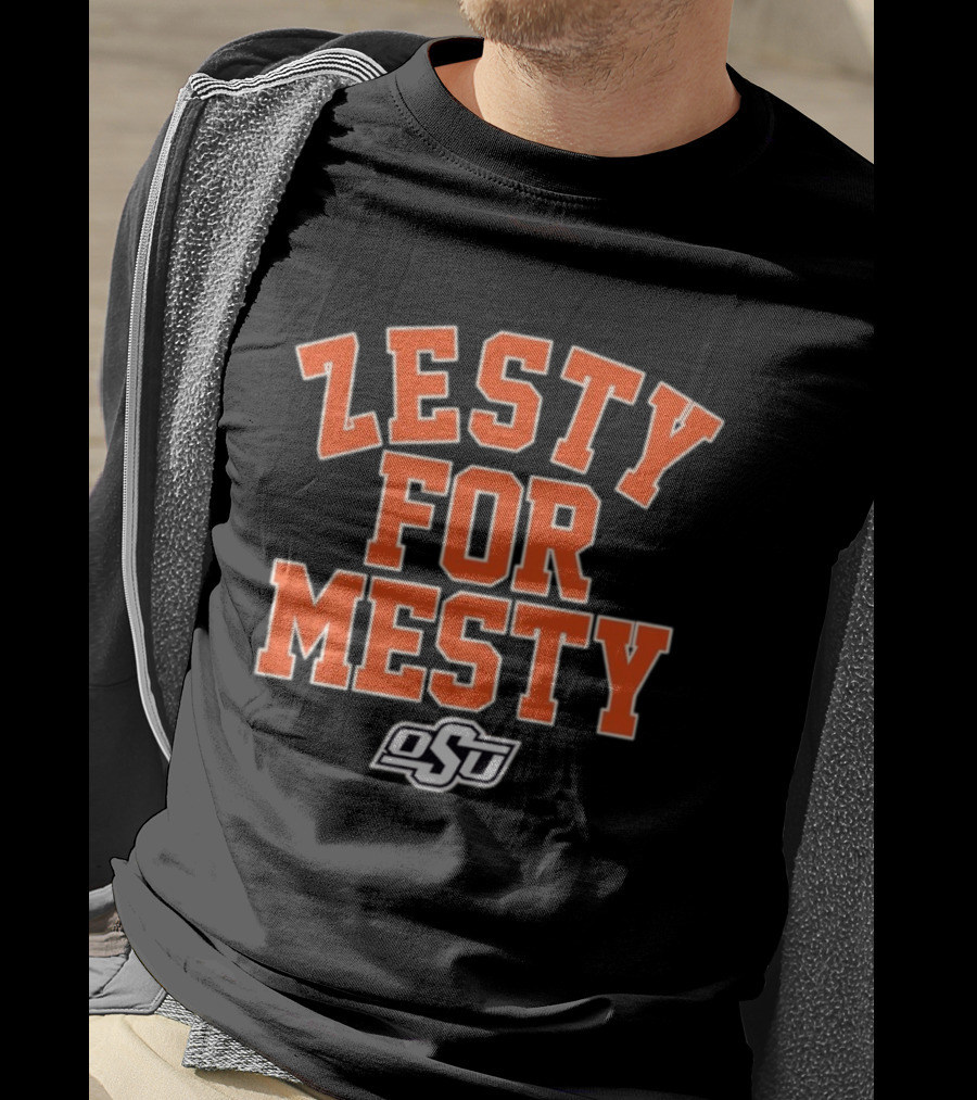 Oklahoma State Cowboys Zesty For Mesty OSU Football T-Shirt