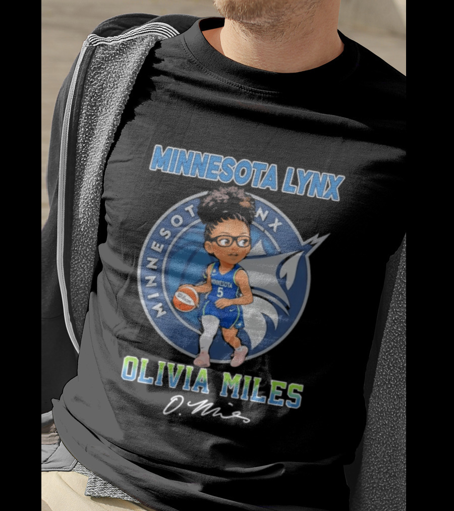Minnesota Lynx Olivia Miles 5 Chibi Basketball T-Shirt