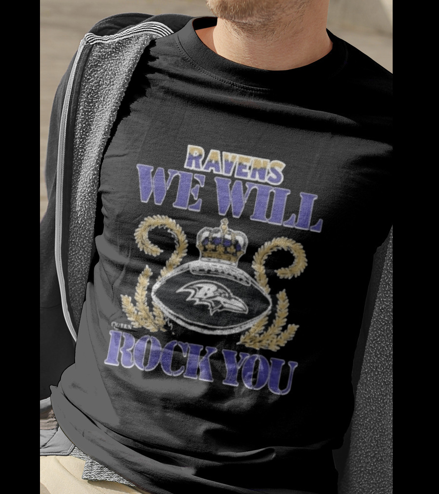 Ravens We Will Rock You Crowned Baltimore 2026 Queen Band Event T-Shirt