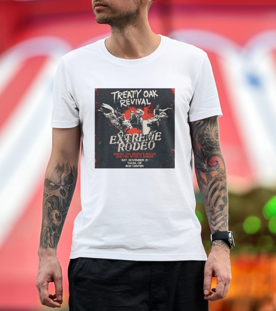 Treaty Oak Revival Extreme Rodeo Tulsa OK November 21 Bok Center Event T-Shirt