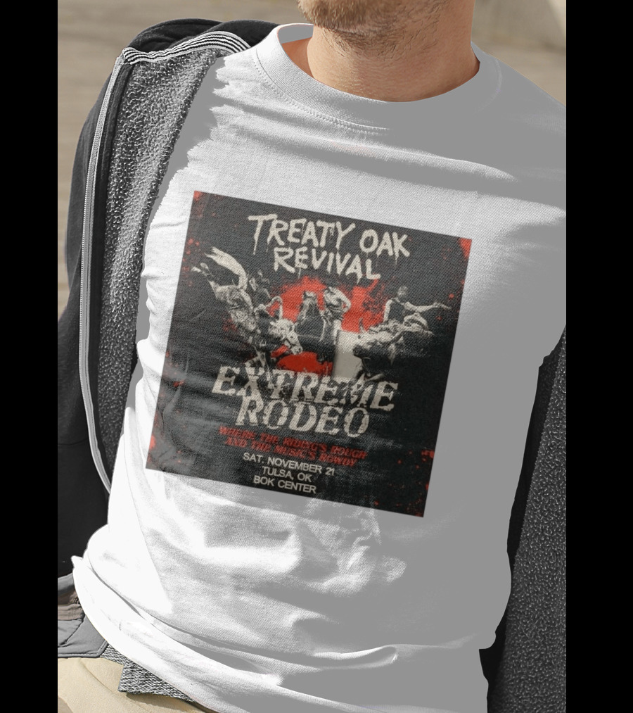 Treaty Oak Revival Extreme Rodeo Tulsa OK November 21 Bok Center Event T-Shirt
