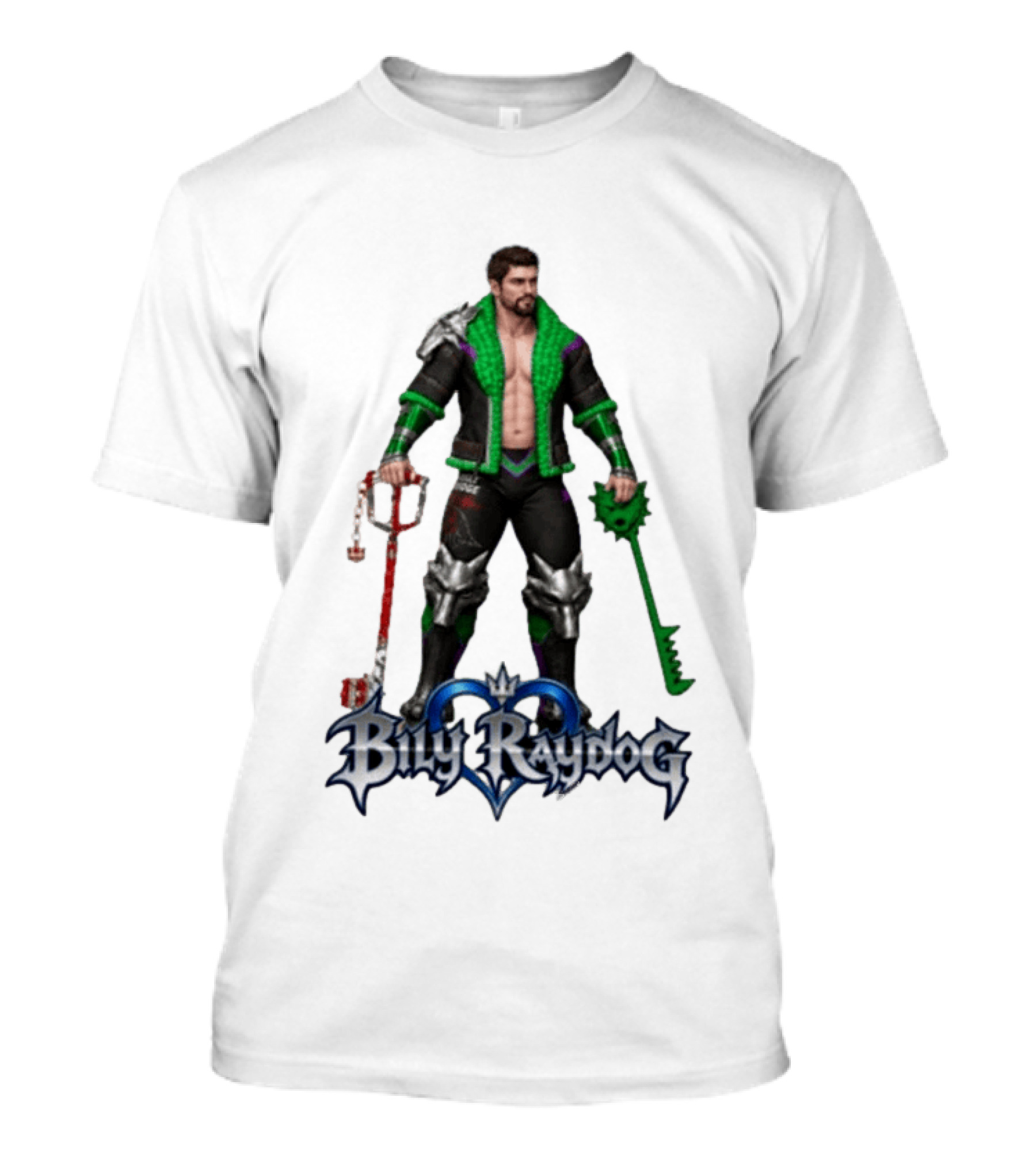 Billy Raydog Kingdom Hearts Crossover Character With Chains And Keys T-Shirt