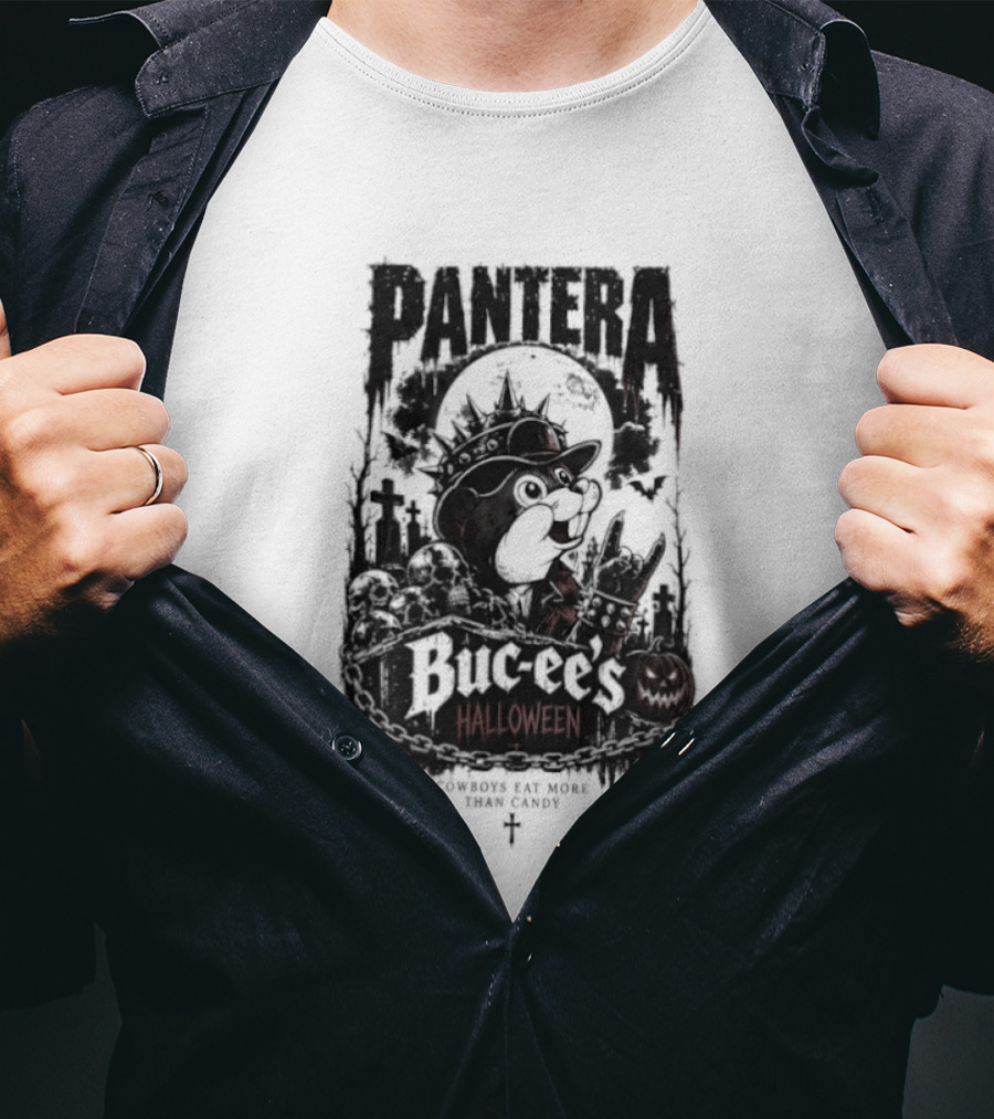 Pantera Buc Ee's Halloween Cowboys Eat More Than Candy T-Shirt