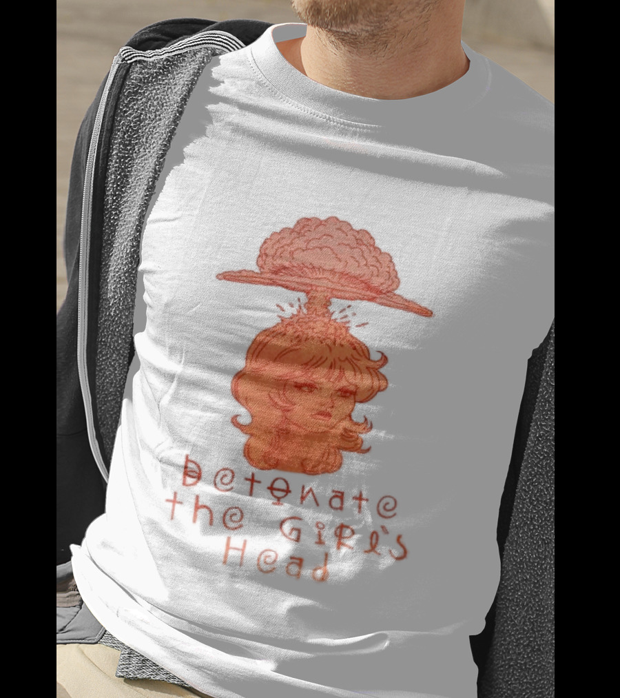 Hydeforce Store Detonate The Girl's Head Oat Dye T-Shirt