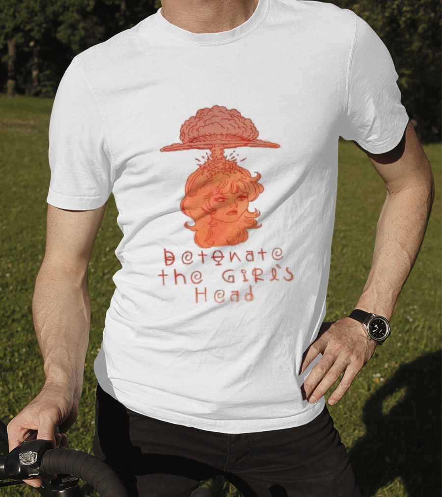 Hydeforce Store Detonate The Girl's Head Oat Dye T-Shirt