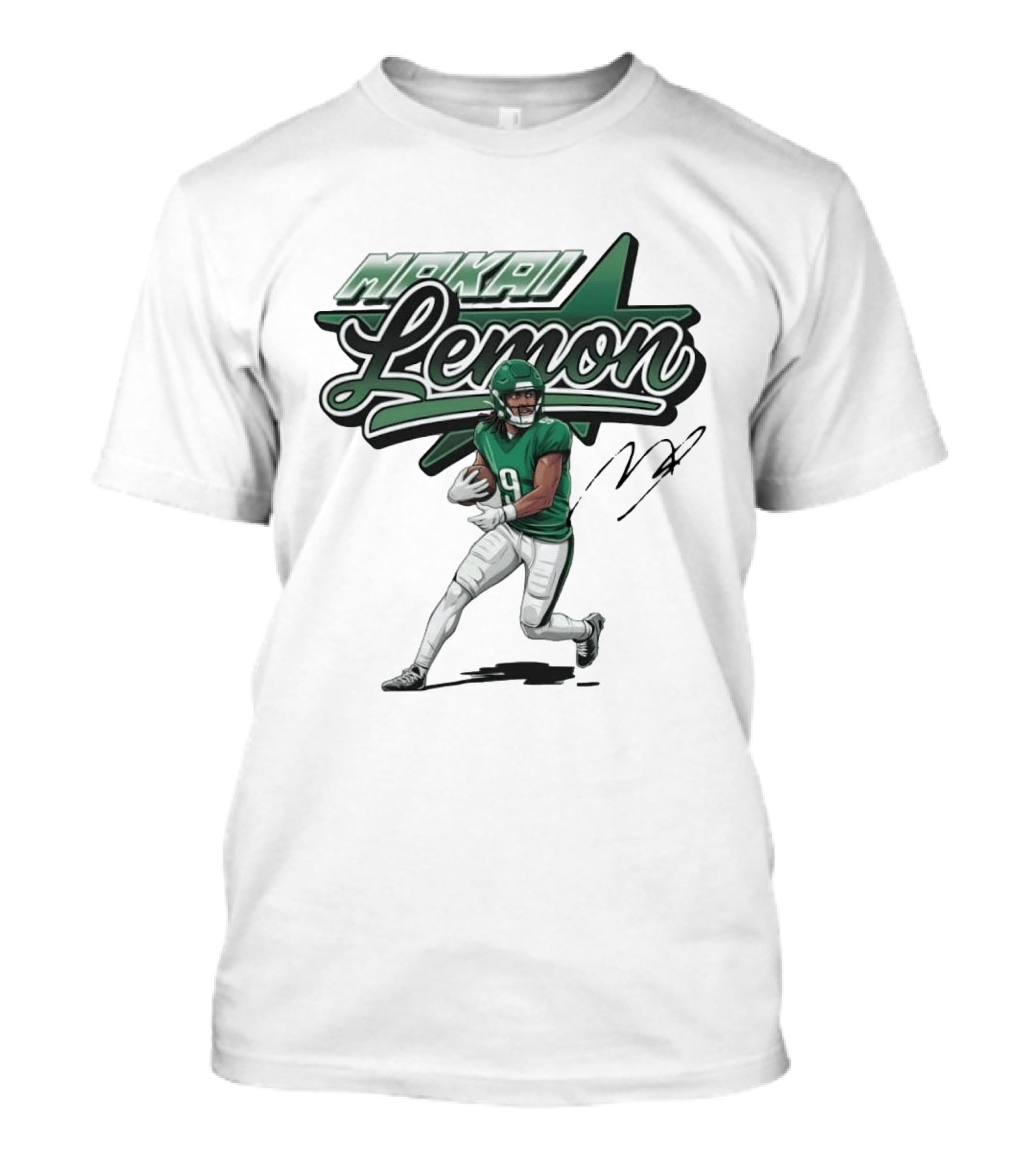 Makai Lemon Philadelphia Eagles Star Script Name T-Shirt
