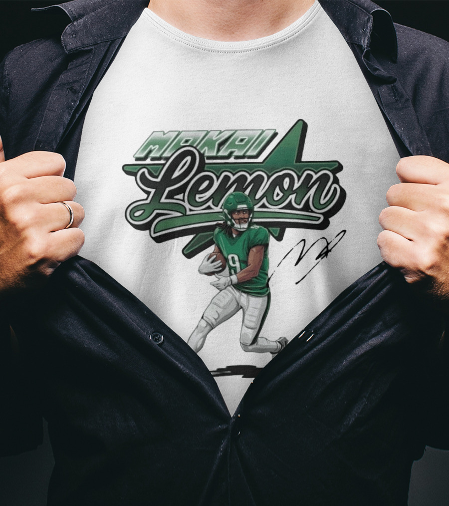 Makai Lemon Philadelphia Eagles Star Script Name T-Shirt