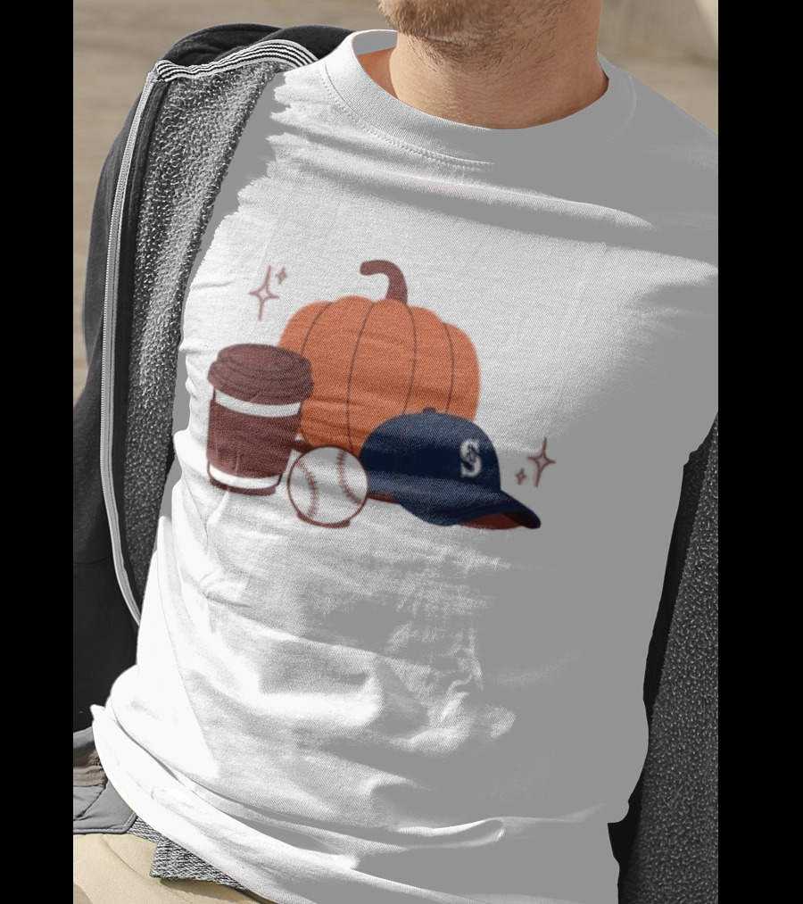 Mariners Pumpkinpalooza Coffee Baseball Cap Pumpkin T-Shirt