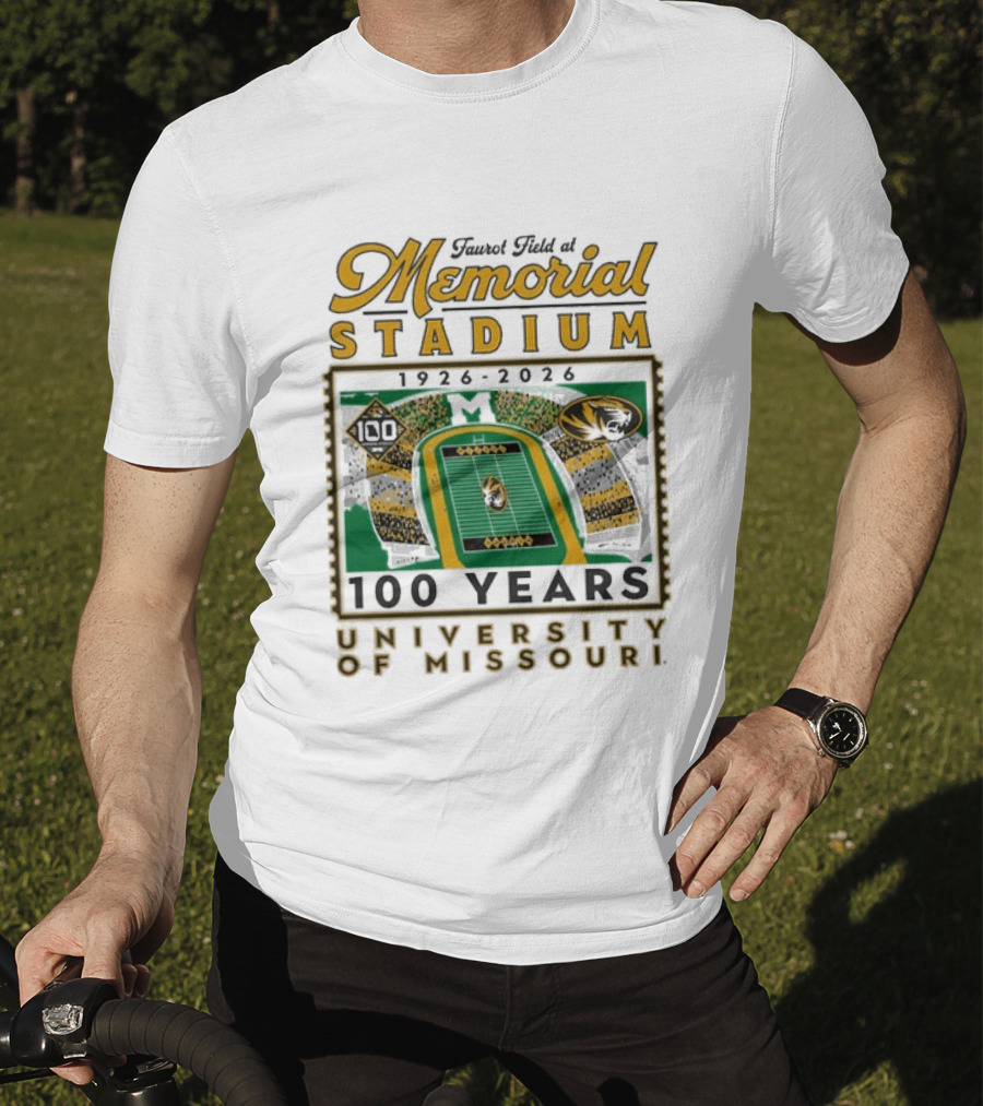 Faurot Field Memorial Stadium 1926 2026 Centennial University Of Missouri 100 Years T-Shirt