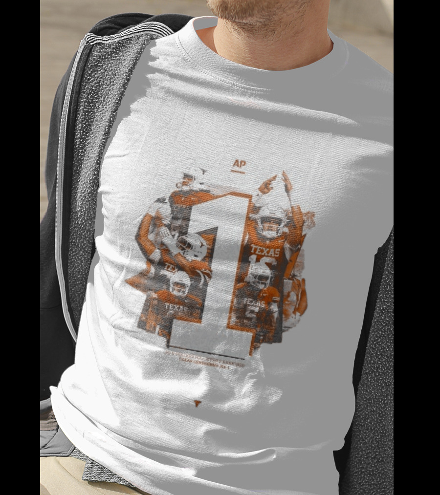 Texas Longhorns AP Coaches Poll Week 2 Rankings Number 1 T-Shirt
