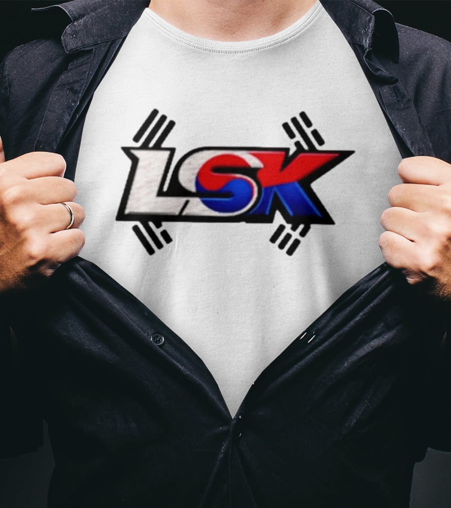 LSK Korean Flag Trey Jordan Weightlifting T-Shirt