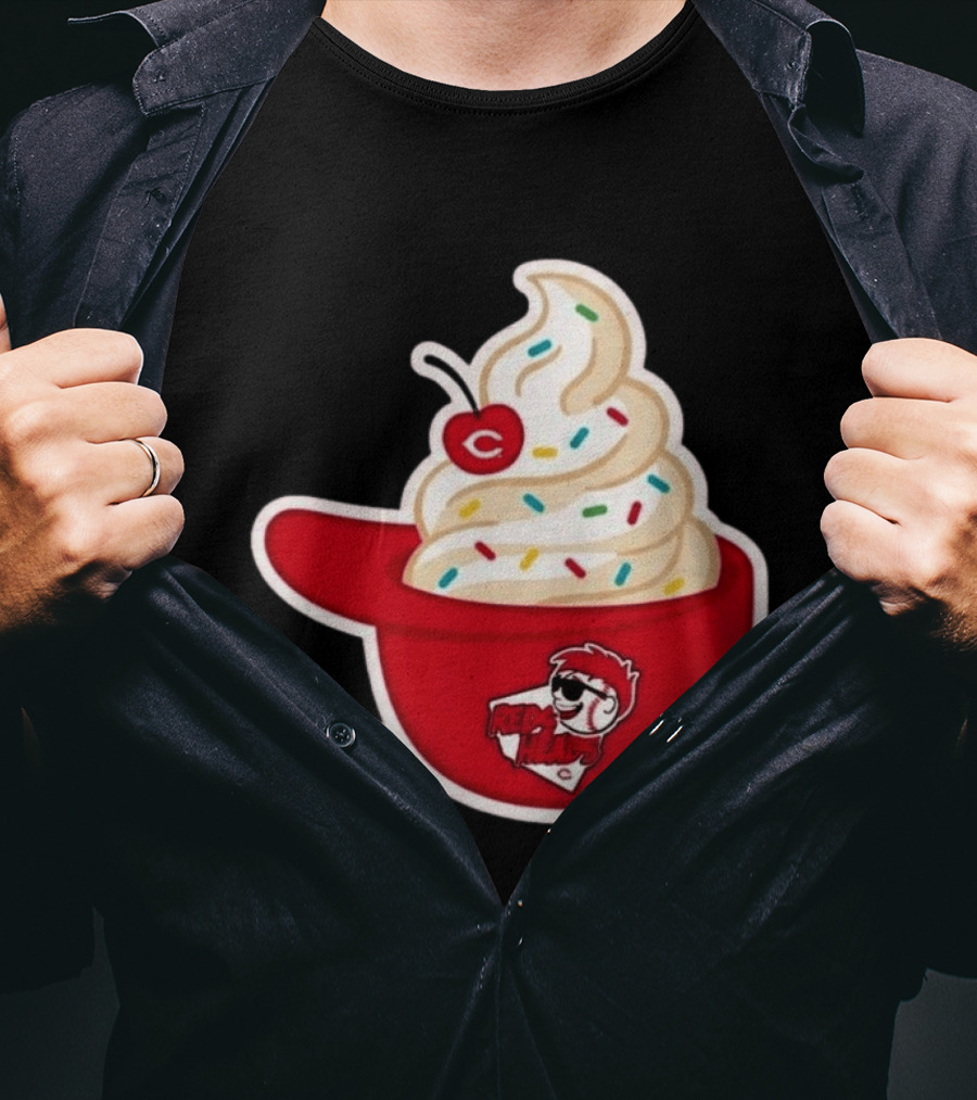2026 Reds Heads Extra Innings Ice Cream Baseball Cap T-Shirt