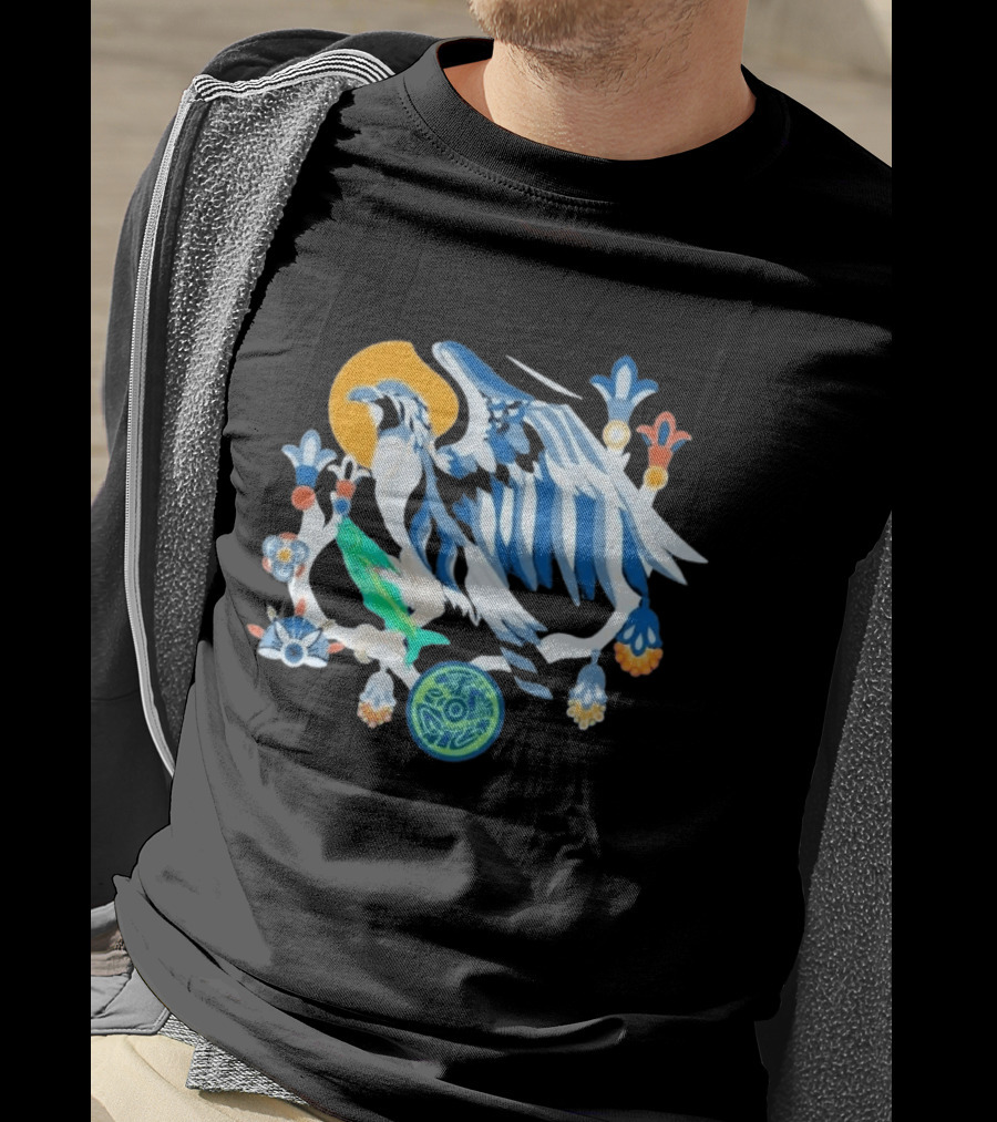 2026 Seahawks Latino Heritage Seahawks Bird Aztec T-Shirt