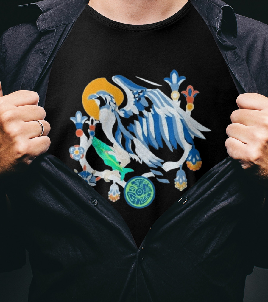 2026 Seahawks Latino Heritage Seahawks Bird Aztec T-Shirt