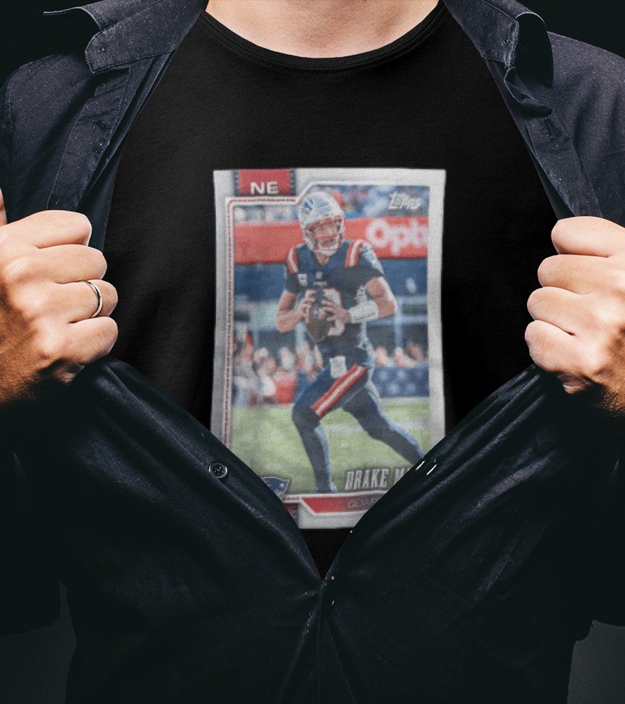 2026 Topps Football NE Drake Maye Quarterback Patriots T-Shirt