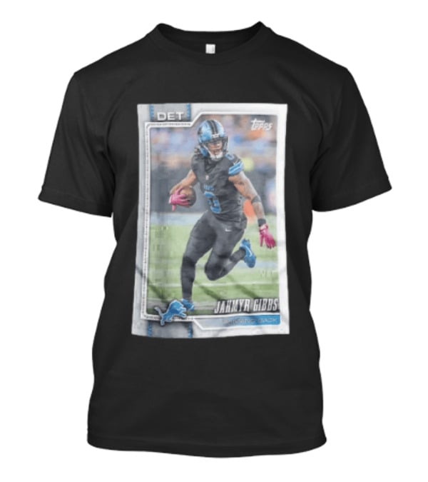 DET 2026 Topps Jahmyr Gibbs Detroit Lions Running Back T-Shirt