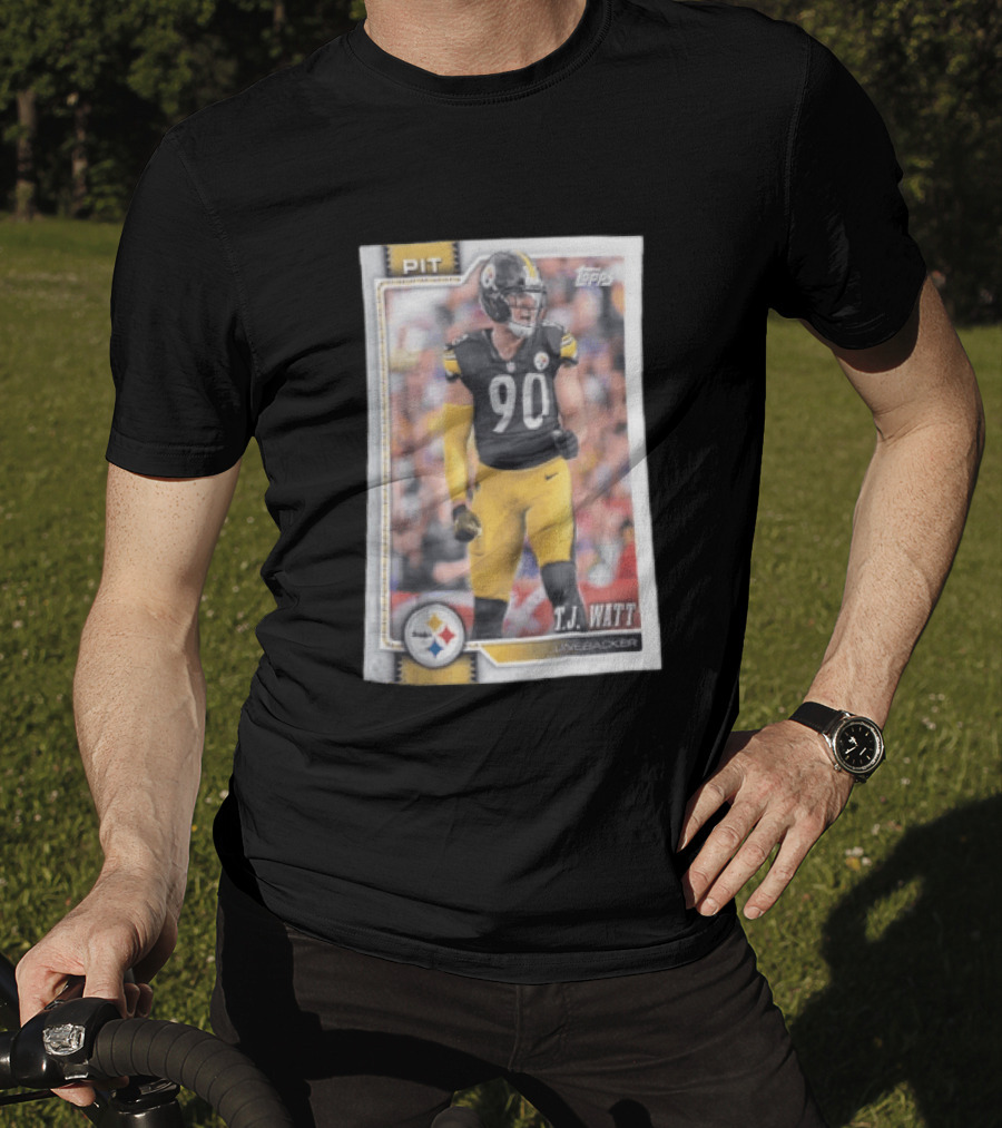 2026 Topps Football T.J. Watt Steelers Linebacker Card Pitt 90 T-Shirt