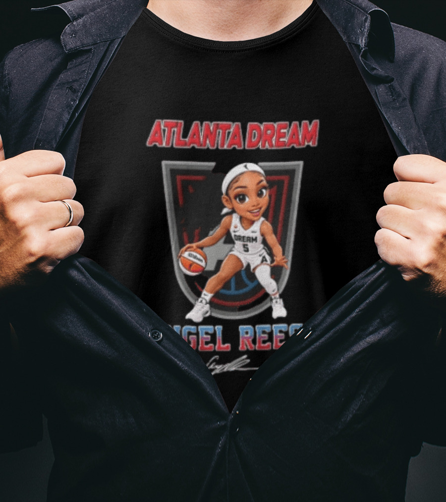 Atlanta Dream Angel Reese Cartoon Caricature Basketball Player T-Shirt